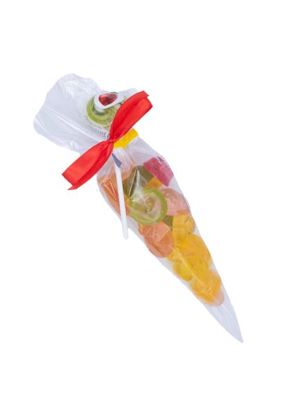 Želejkonfektes tūtiņā + MINI karamele uz kociņa 120g