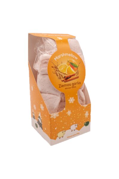 Marshmellow ar apelsīnu un kanēļa garšu (90 gr.)