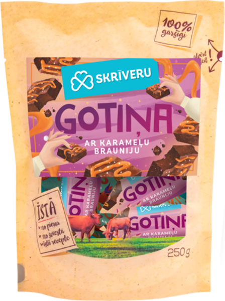 Piena konfekte "Skrīveru Gotiņa" ar karameļu brauniju 250 g
